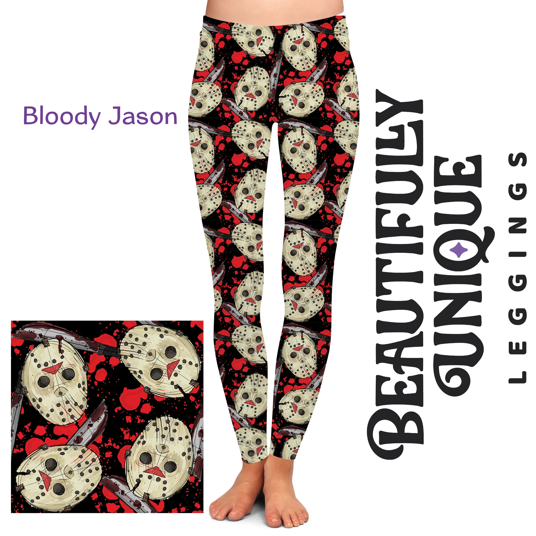 Pre-Order: Bloody Jason (Semi-Exclusive) - High-quality Handcrafted Vibrant Leggings