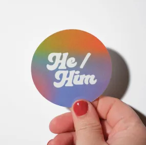 Pronoun Sticker - He/Him