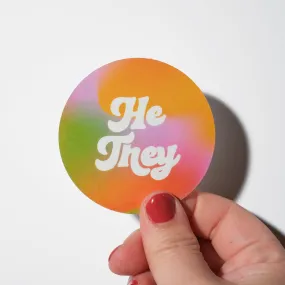 Pronoun Sticker - He/They
