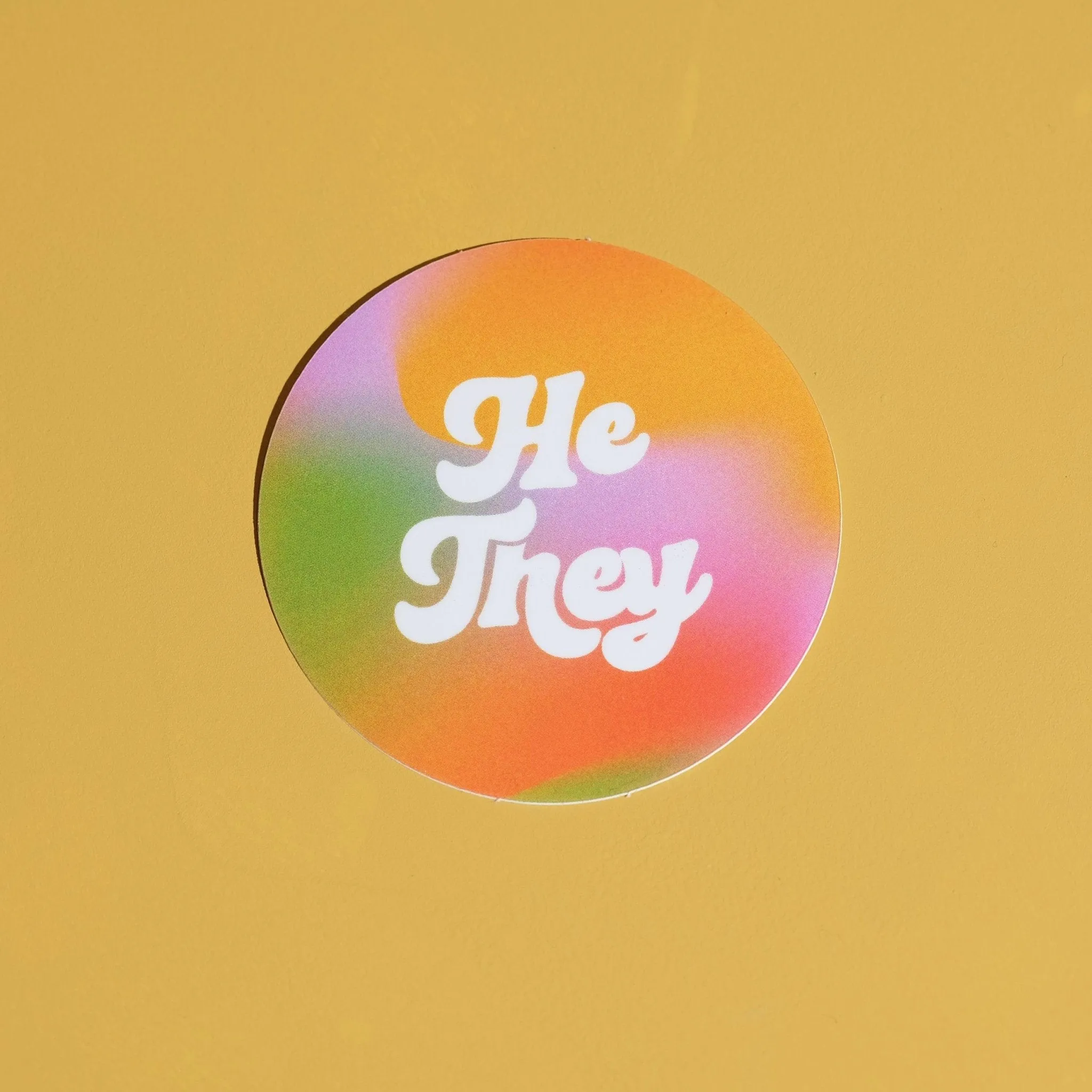 Pronoun Sticker - He/They