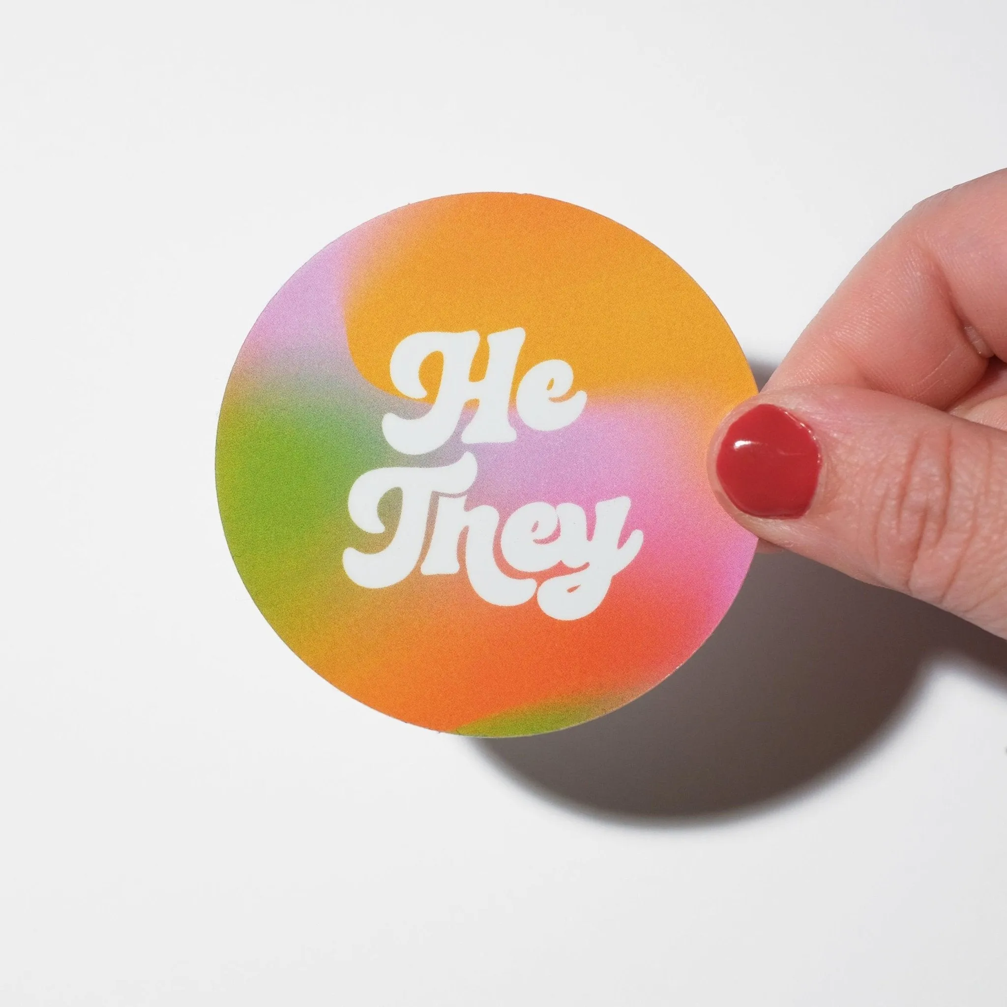 Pronoun Sticker - He/They