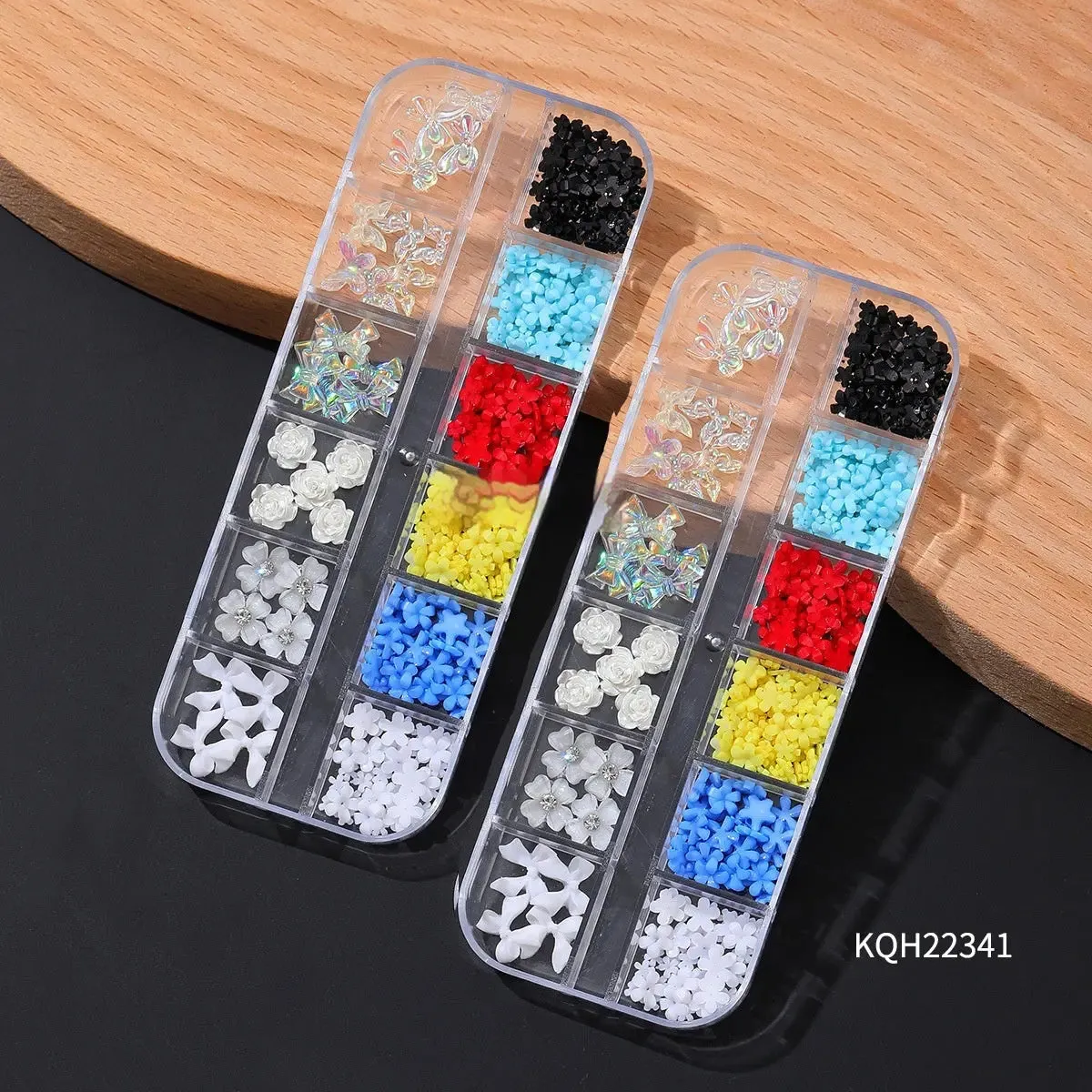 Resin Flower Butterfly Glass Manicure Decoration