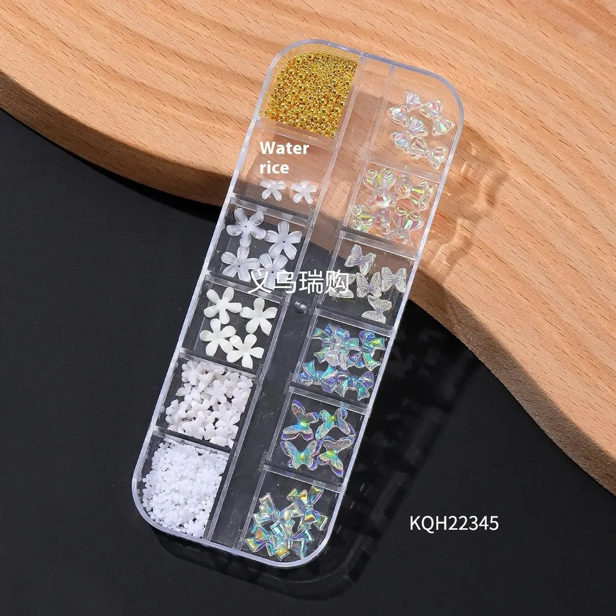 Resin Flower Butterfly Glass Manicure Decoration