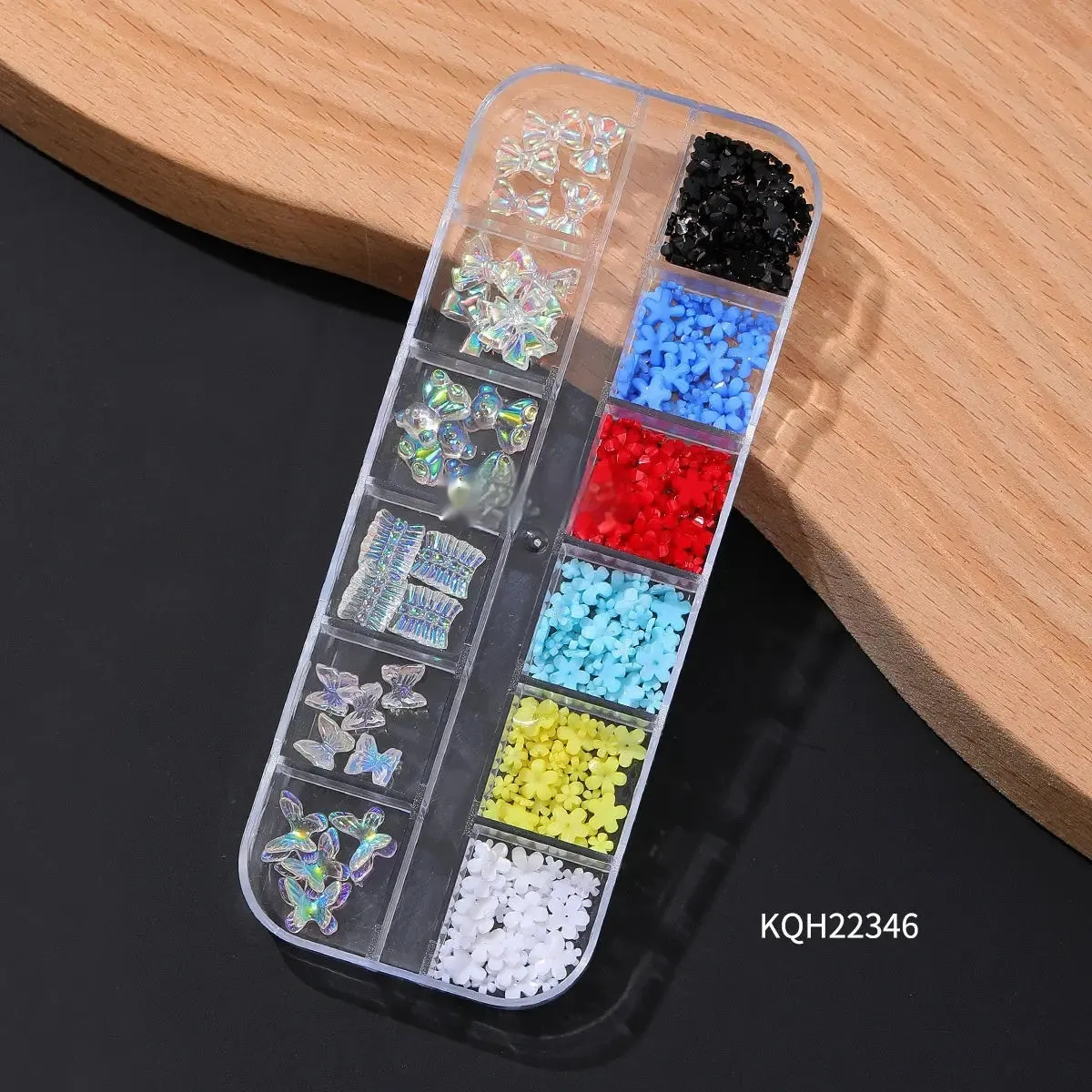 Resin Flower Butterfly Glass Manicure Decoration