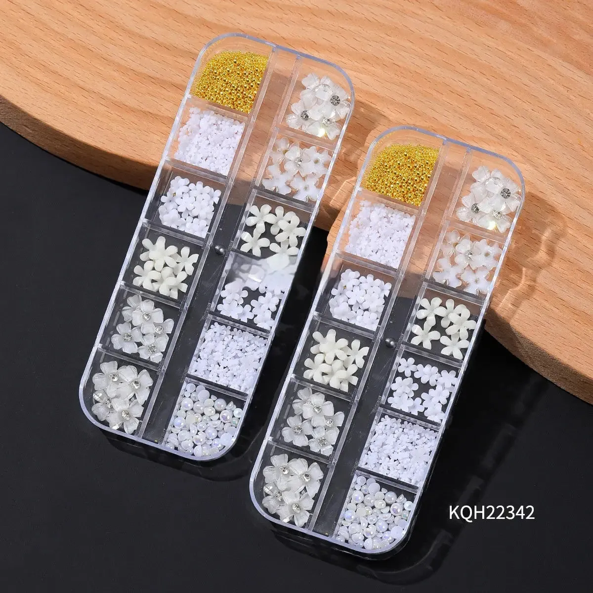 Resin Flower Butterfly Glass Manicure Decoration
