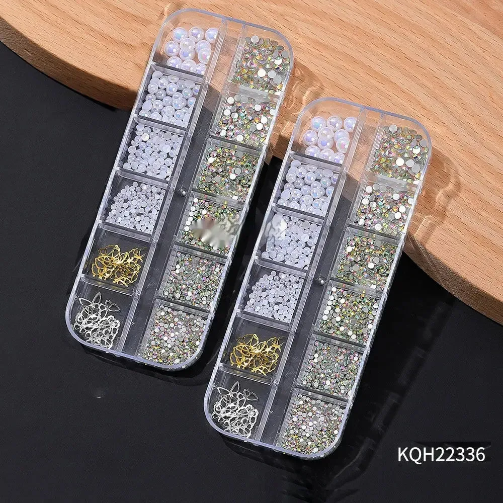 Resin Flower Butterfly Glass Manicure Decoration