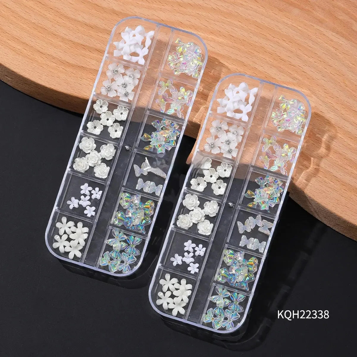 Resin Flower Butterfly Glass Manicure Decoration