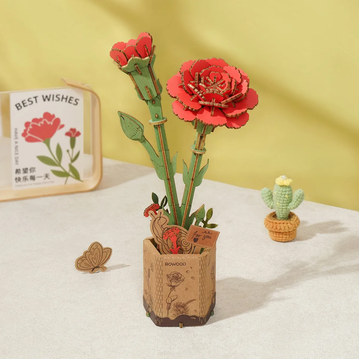 Rowood DIY Wooden Flower Bouquet 3D Wooden Puzzle
