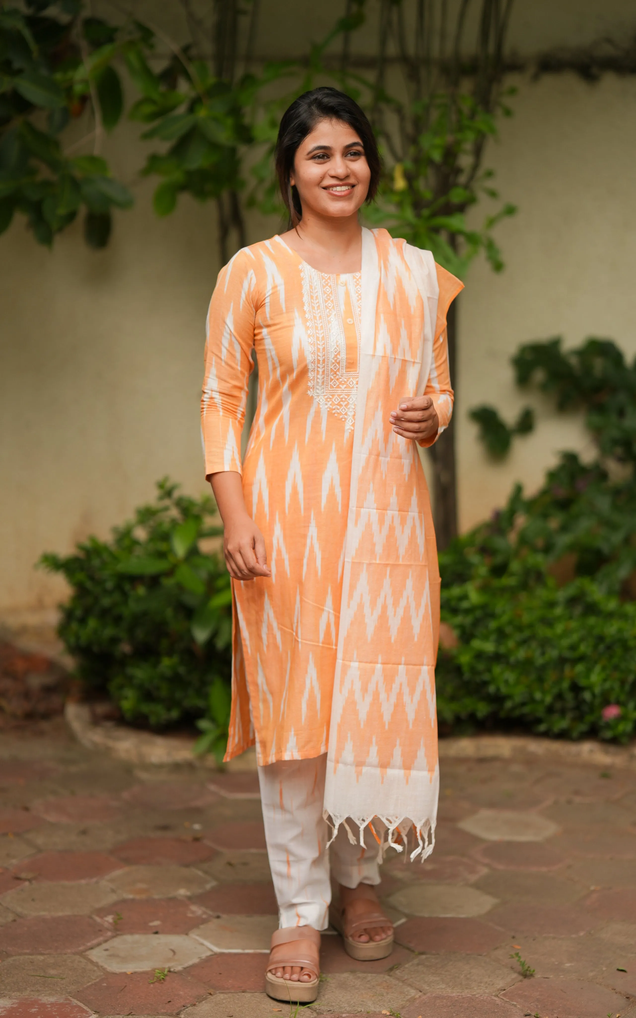 Samantha Orange (Kurti Pant Dupatta)