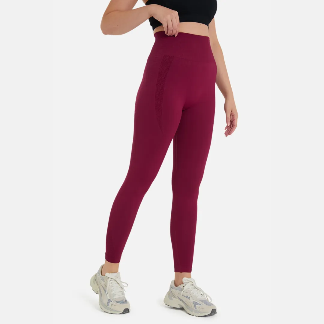 Seamless Compression Leggings V2 in Burgundy