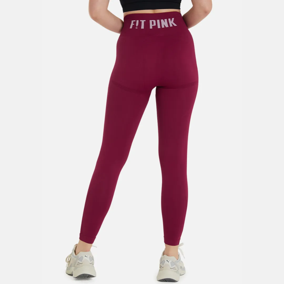 Seamless Compression Leggings V2 in Burgundy