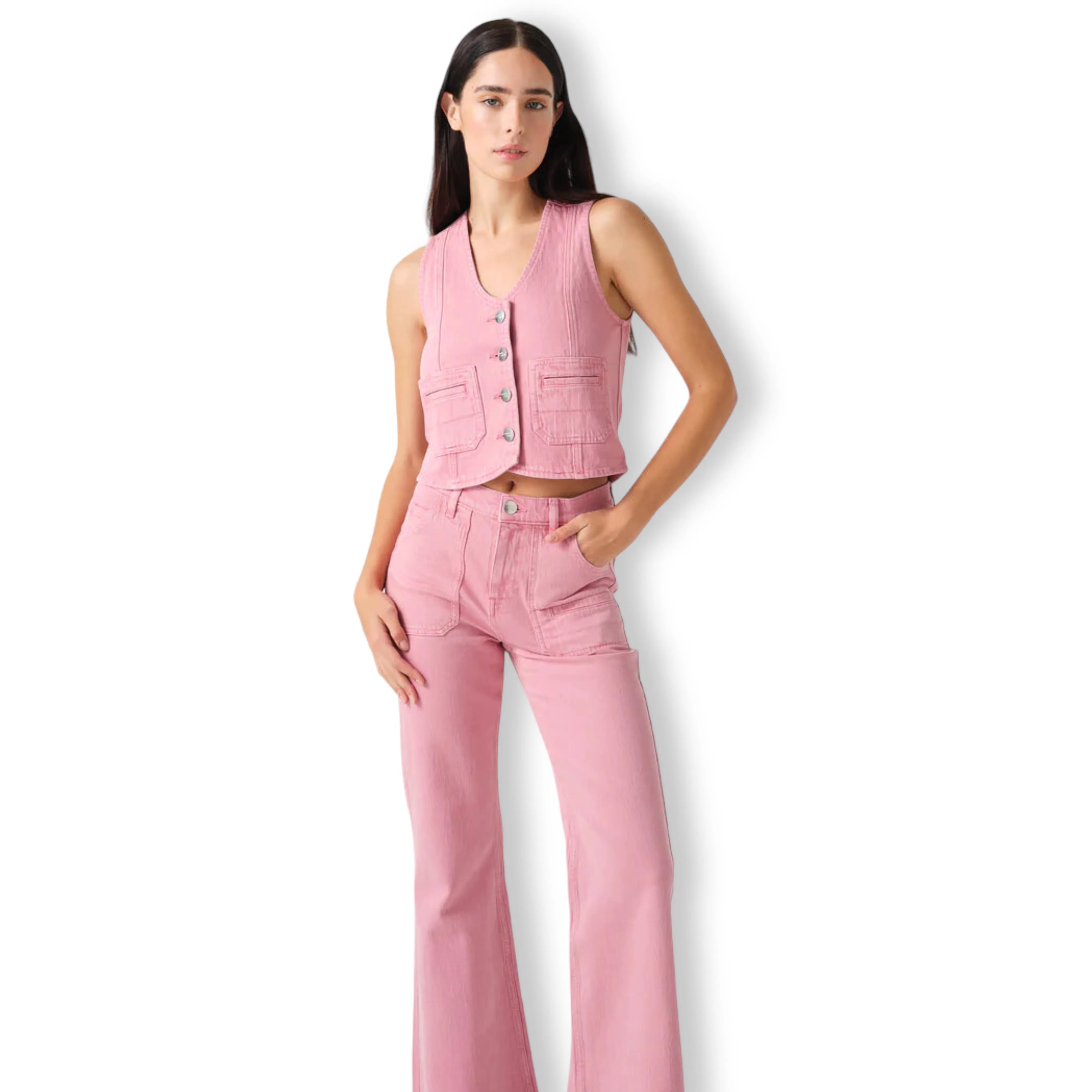 seventy   mochi Queenie Jean Powder Pink