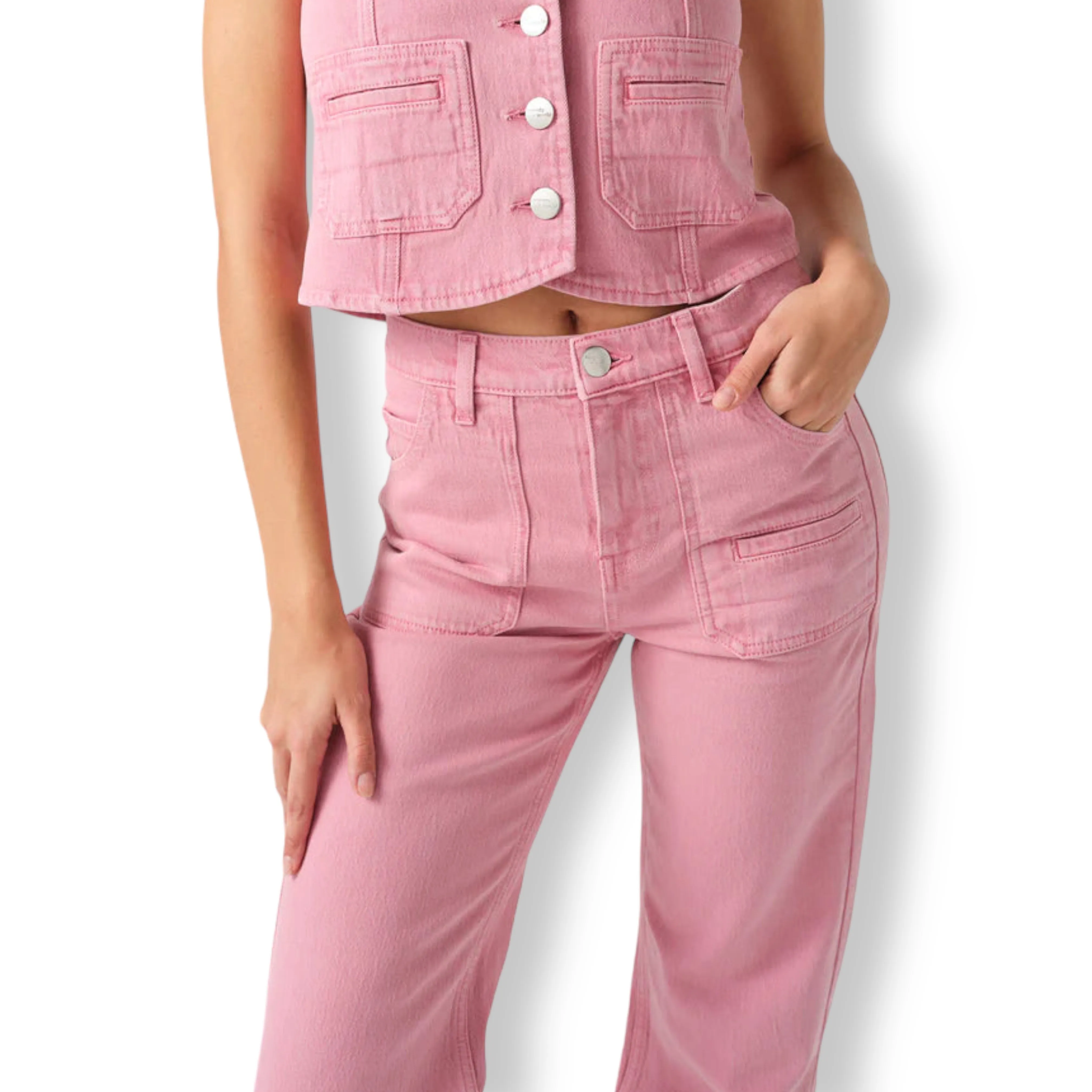 seventy   mochi Queenie Jean Powder Pink