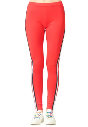 striped tape side leggings