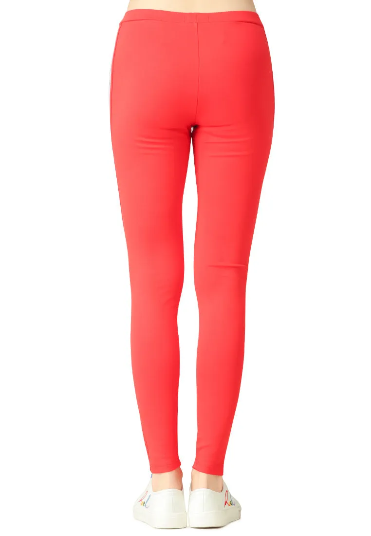 striped tape side leggings