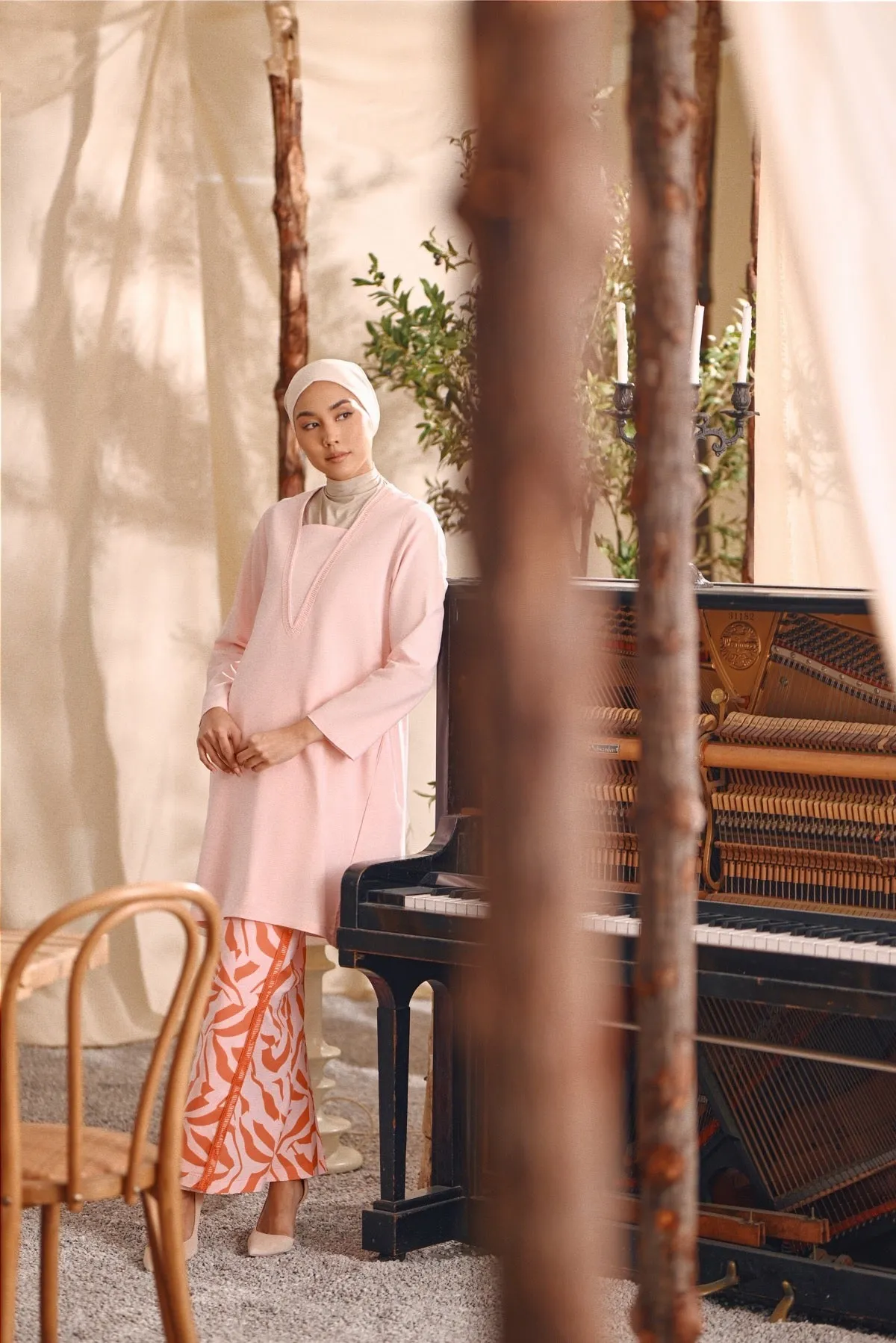 The Bayu Women Back Pleats Skirt - Explore