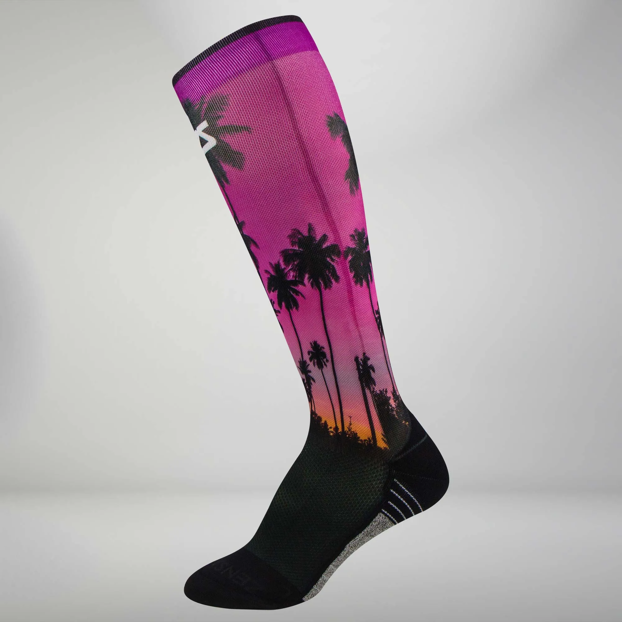 Tropical Palm Trees Compression Socks (Knee-High)
