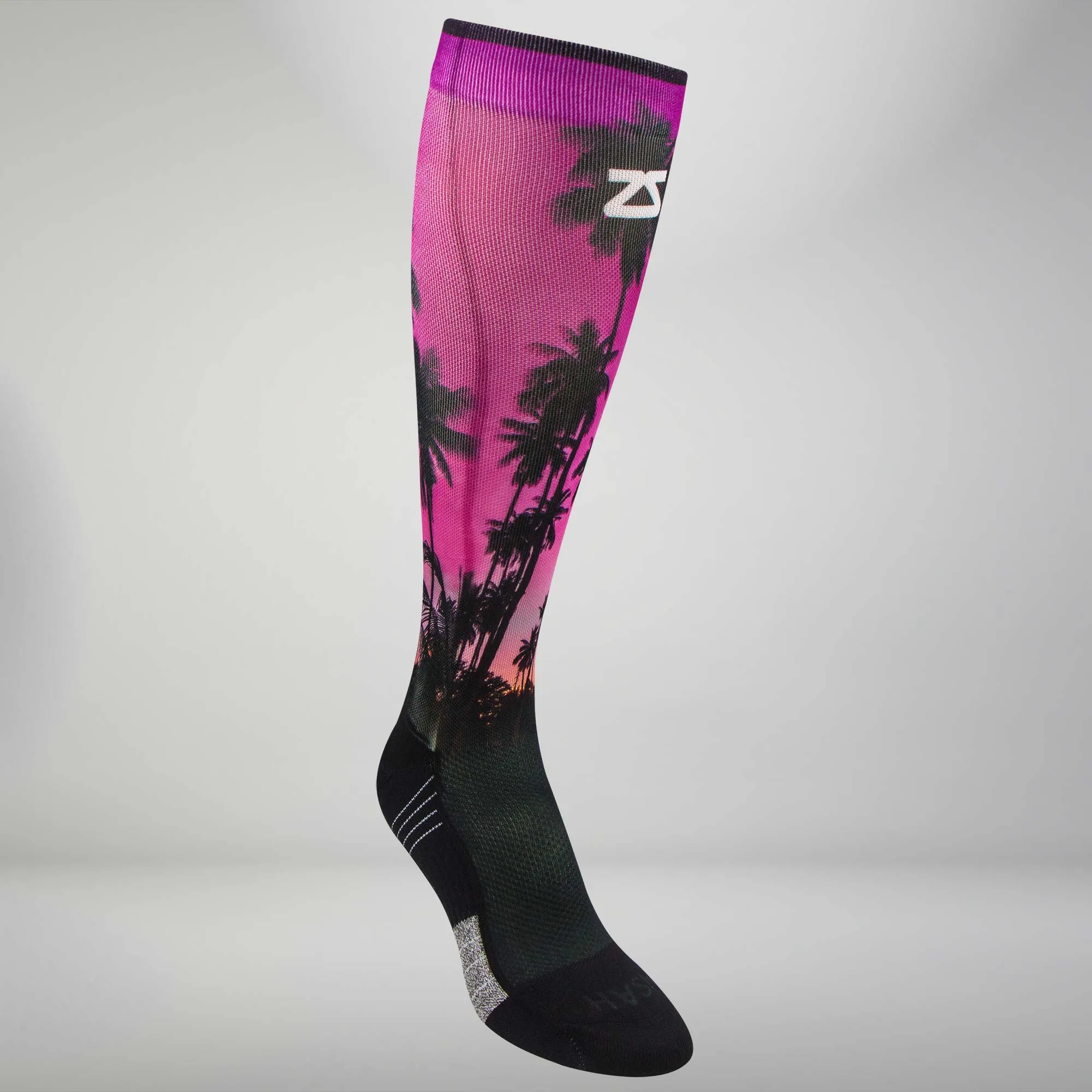 Tropical Palm Trees Compression Socks (Knee-High)
