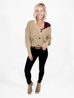 VERO MODA Lea V-Neck Cuff Cardigan- NOMAD