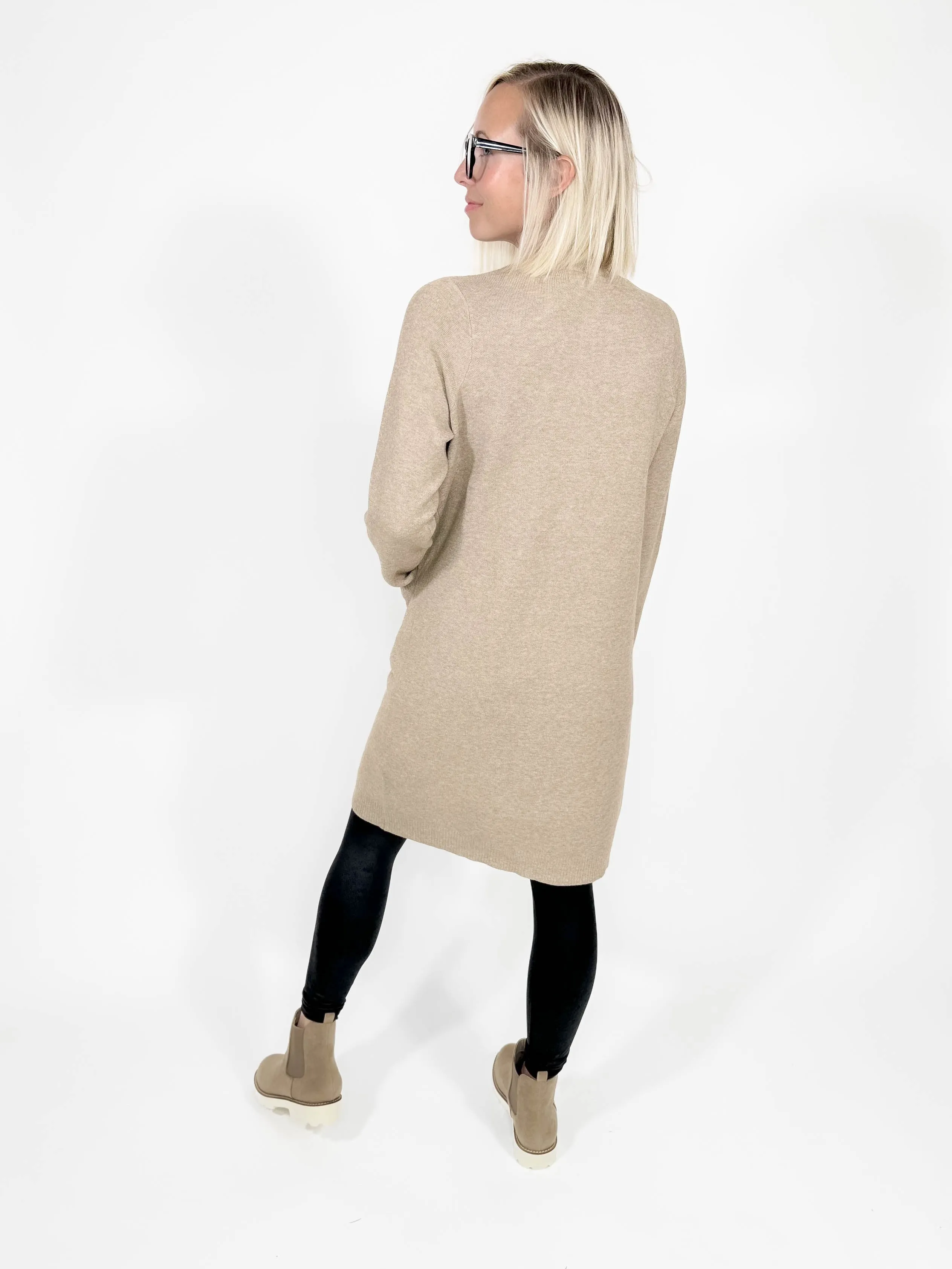 Vero Moda Saba Pocket Coatigan- SILVER MINK