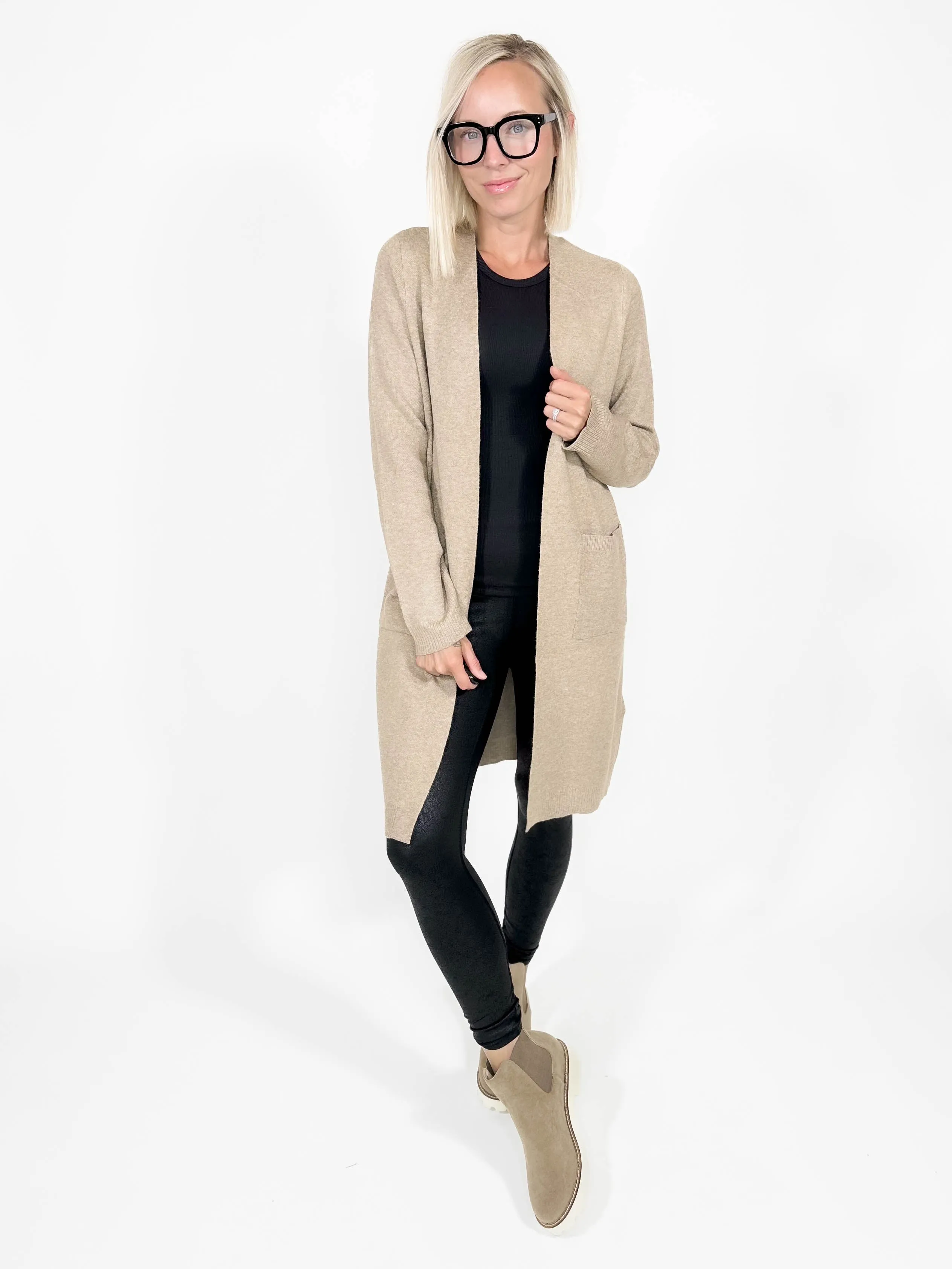 Vero Moda Saba Pocket Coatigan- SILVER MINK