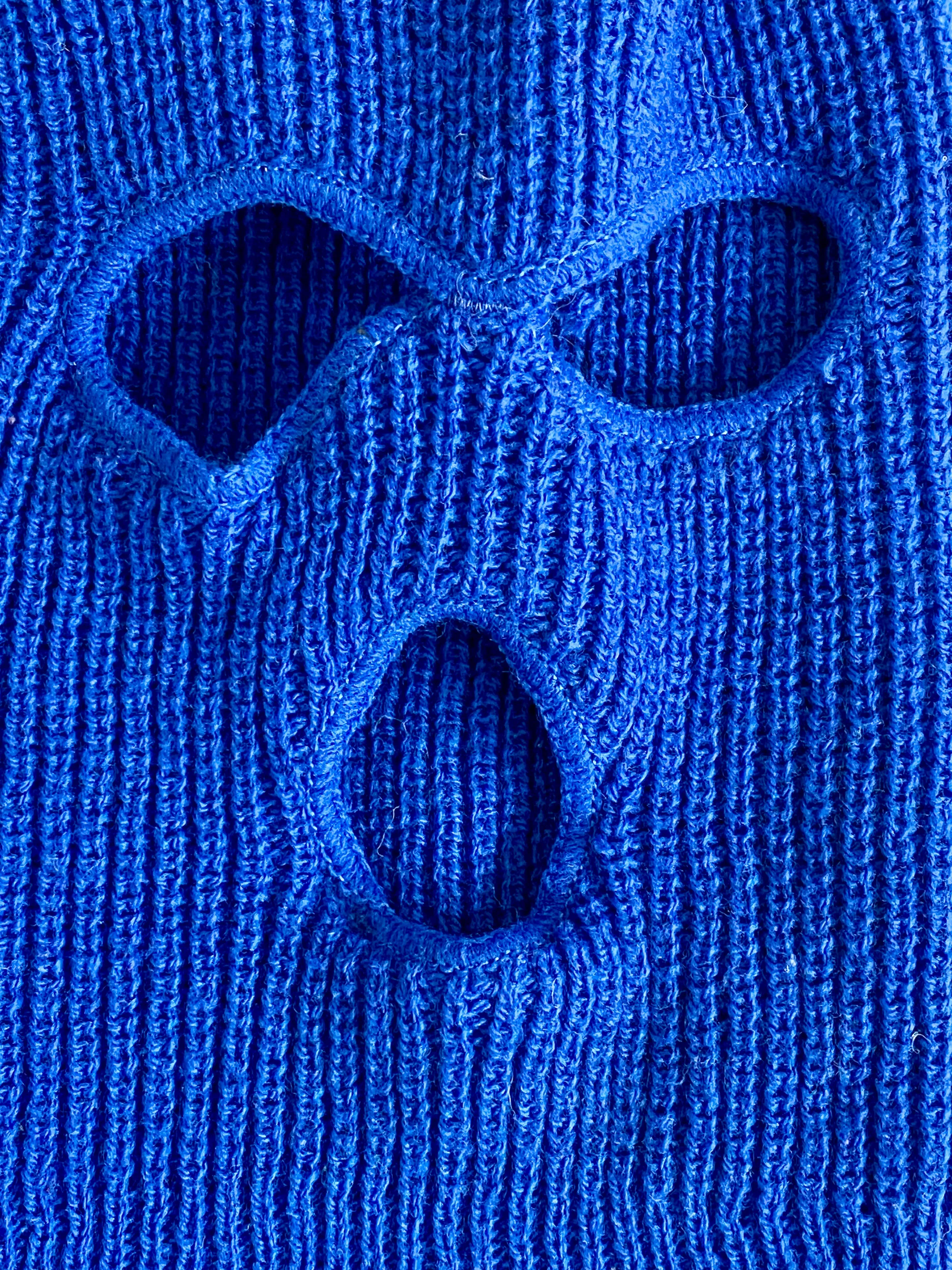 Vintage Blue Balaclava Ski Mask