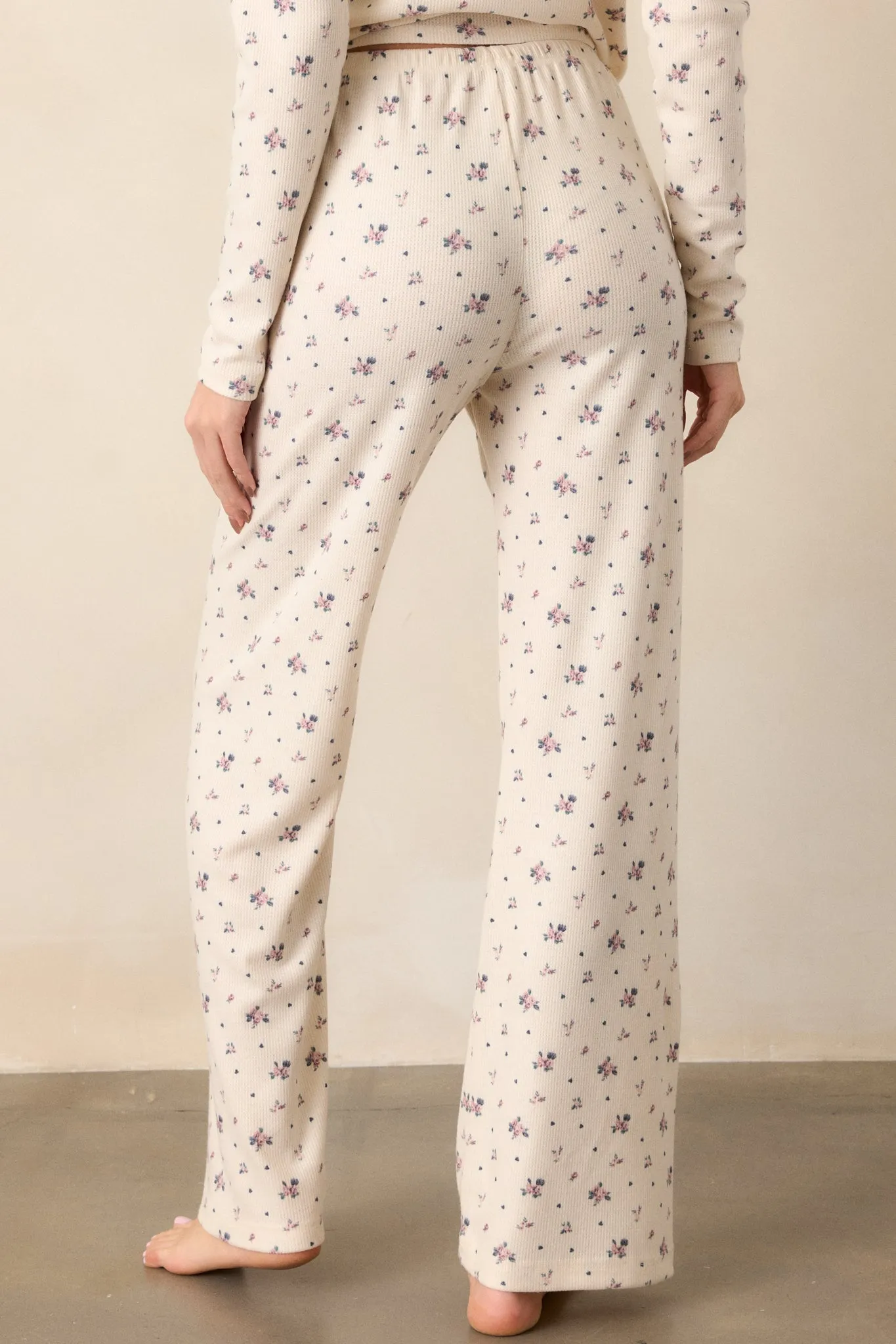 Z Supply Alyssa Ivory Rosebud Lounge Pant
