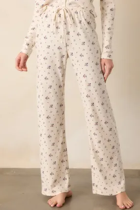 Z Supply Alyssa Ivory Rosebud Lounge Pant